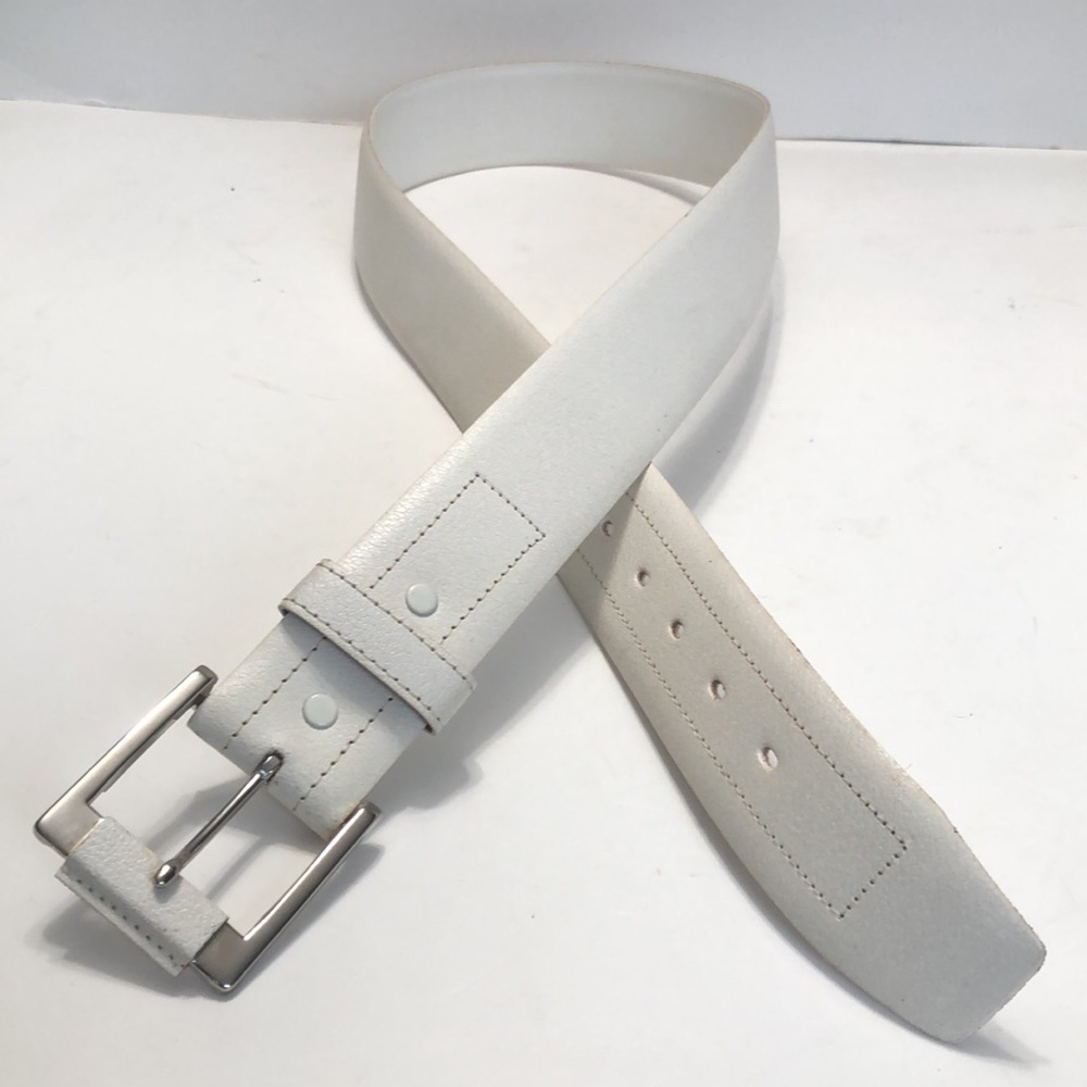 Hickok Belt Makers White Mellow Tanned Split Leather Belt size 36